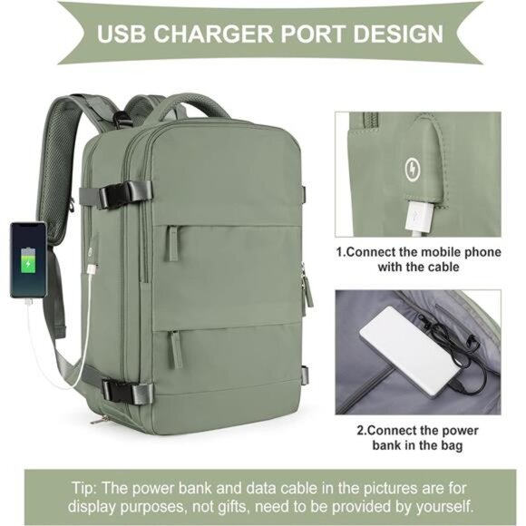 Large Travel Backpack For Women Men,Carry On Backpack - Picture 4 of 8